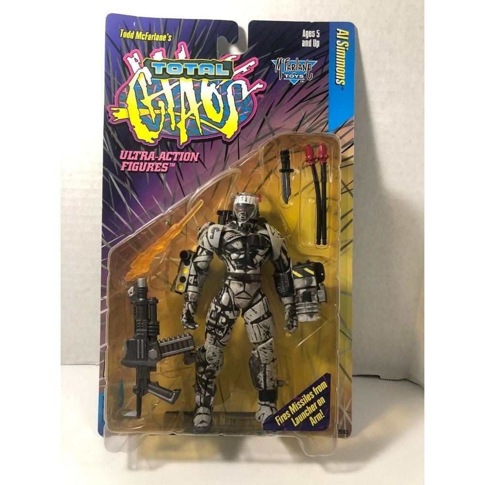Total Chaos Action Figure Al Simmons S1 McFarlane Toys 1996 MOC Unopened